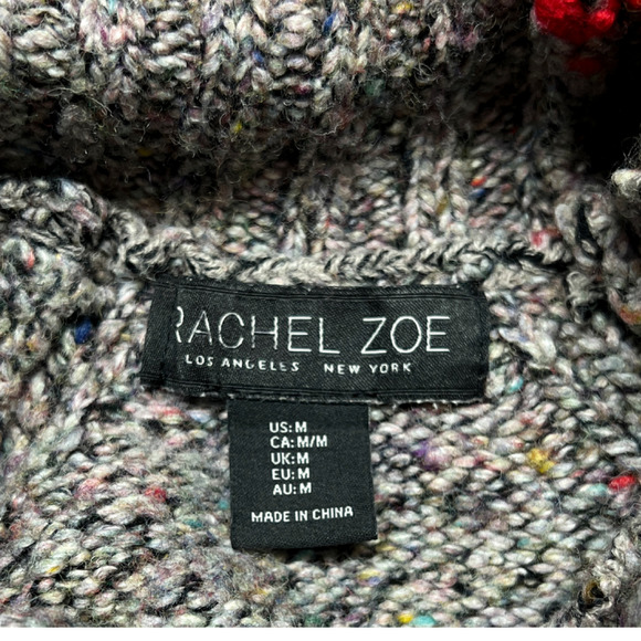 Rachel Zoe Marled Mock Neck Long Sleeve Pullover Knit Sweater Size Medium - Picture 8 of 11